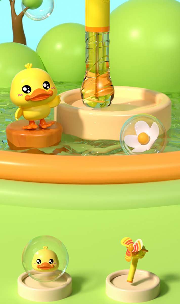 儿童吹泡泡小鸭风车手持泡泡棒泡泡机3-6岁全自动电动防漏水户外